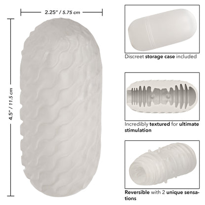 Boundless Reversible Ribbed Stroker - Clear