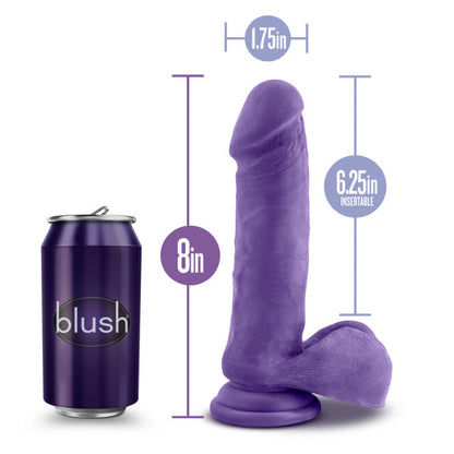 Au Natural - Bold - Hero - 8 Inch Dildo - Purple