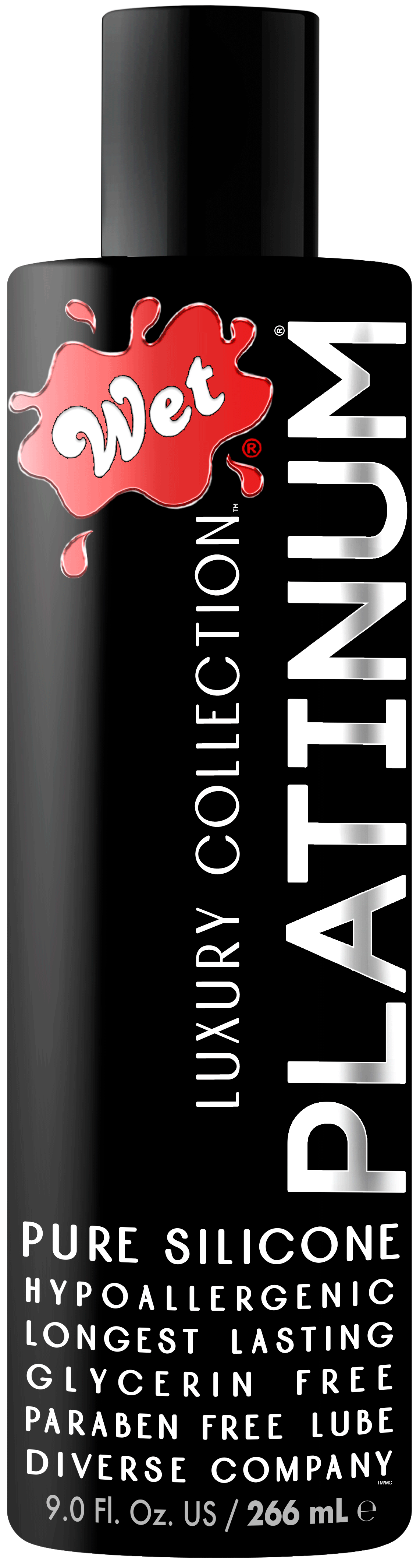 Wet Platinum Luxury Silicone Lubricant - 9 Fl. Oz.