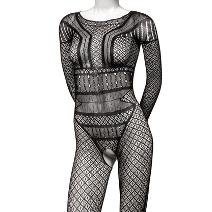 Scandal Plus Size Full Length Lace Body Suit - Plus Size - Black