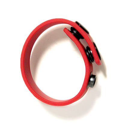 Boneyard Silicone Cock Strap 3 - Snap Ring - Red