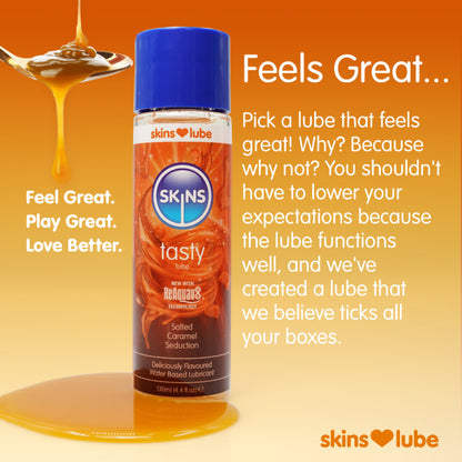 Skins Salted Caramel Water Based Lubricant 4.4oz