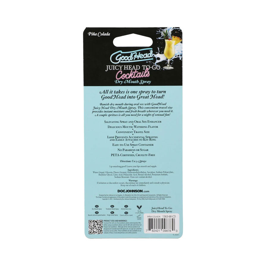Goodhead Juicy Head Cocktails Dry Mouth Spray to-Go - Pina Colada
