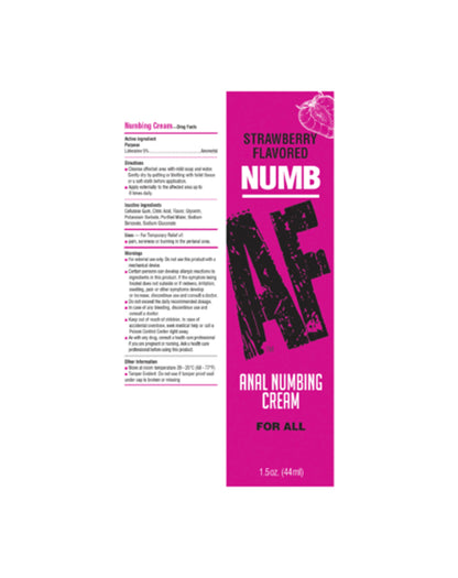 Numb Af Anal Desensitizer Strawberry Gel 1.5oz