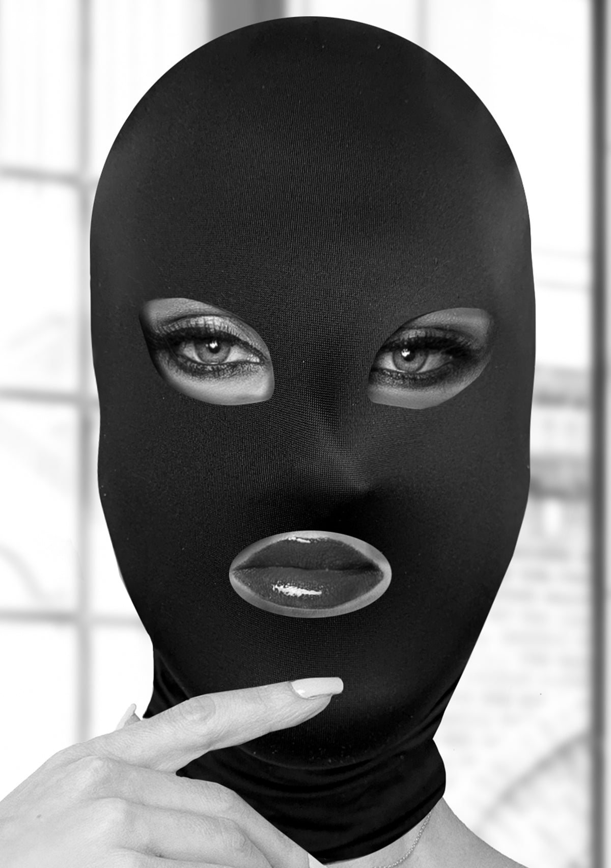 Subversion Mask With Open Mouth and Eye -  Black