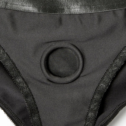 Em. Ex. Active Harness Wear Crotchless Silhouette - Black - Medium