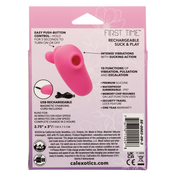 First Time Rechargeable Suck and Play - Pink