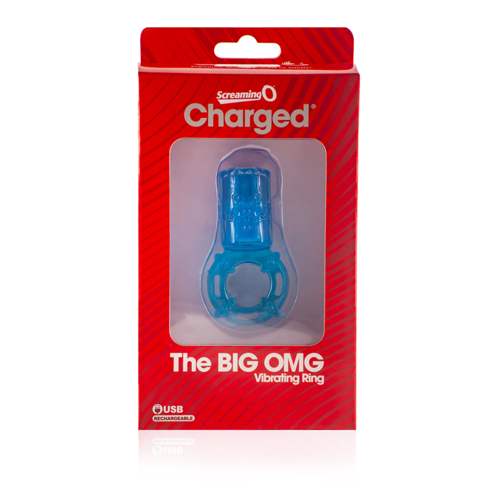 Big Omg Vibrating Ring - Blue - Each