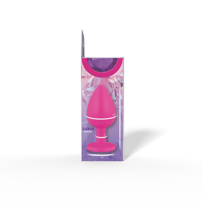 Gemma Purple Gem Pink Silicone Plug - Large