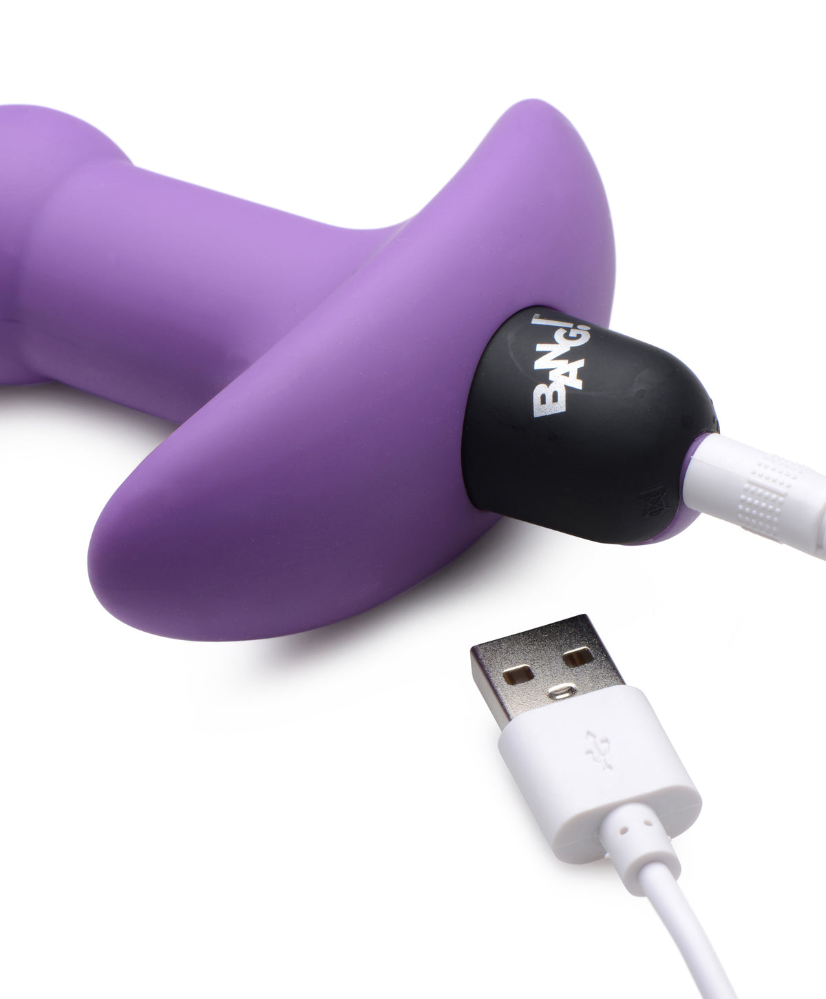 Bang - Vibrating Silicone Anal Beads and Remote Control - Purple