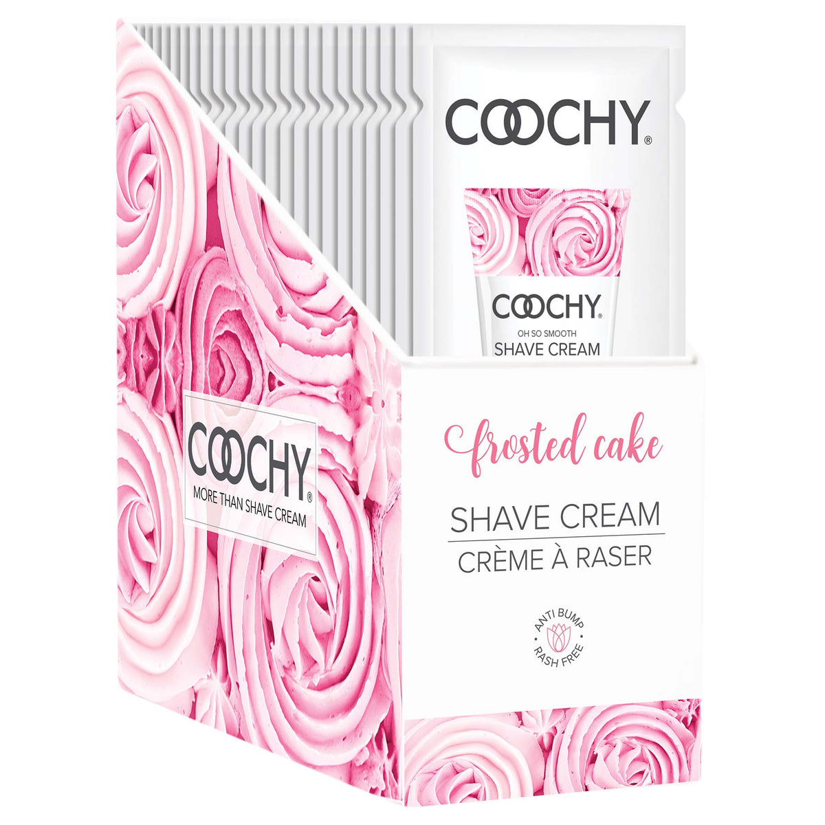 Coochy Shave Cream - Frosted Cake - 15 ml Foils 24 Count Display