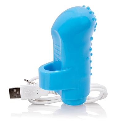 Charged Fingo Rechargeable Finger Vibe - Blue