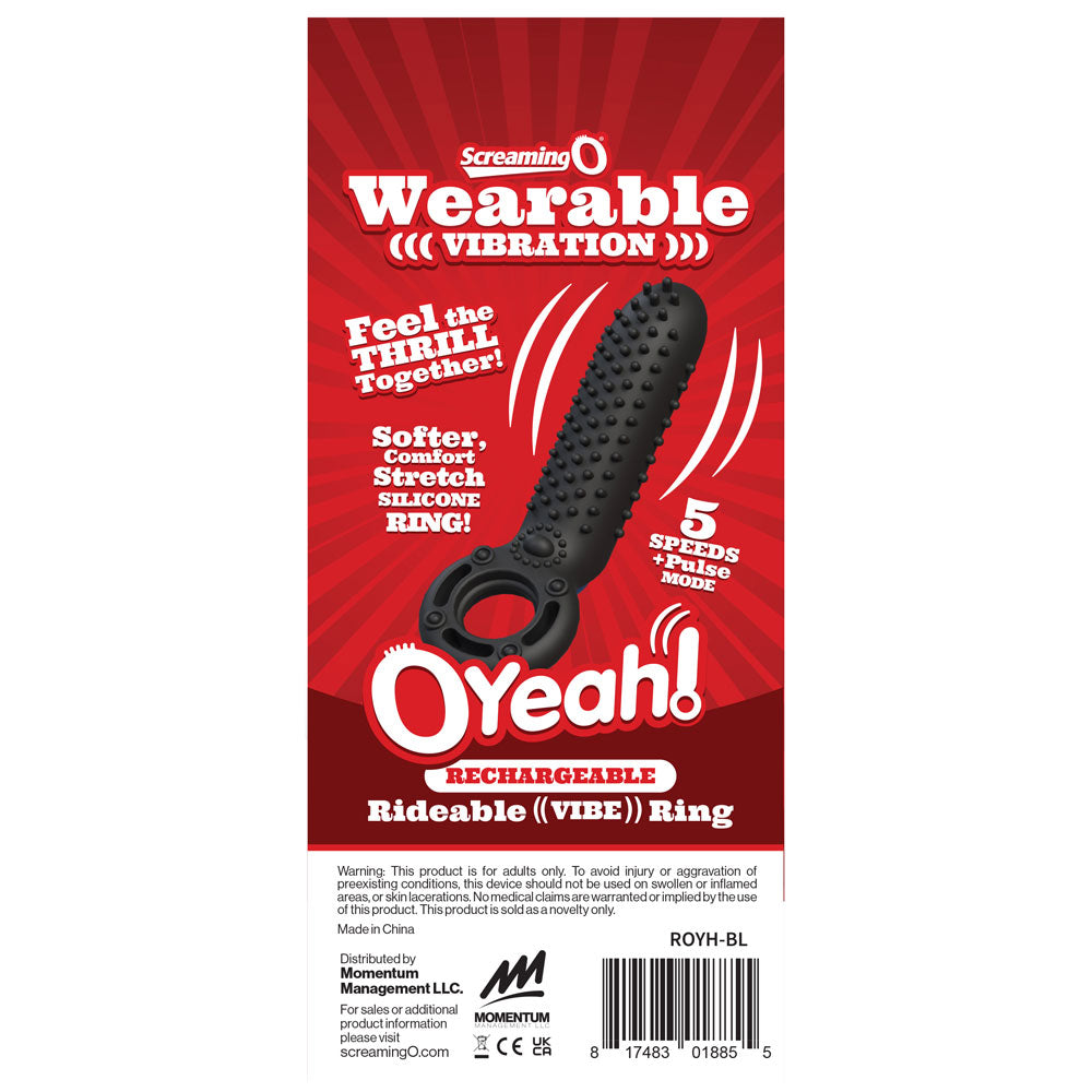 Rechargeable O Yeah Silicone - Black