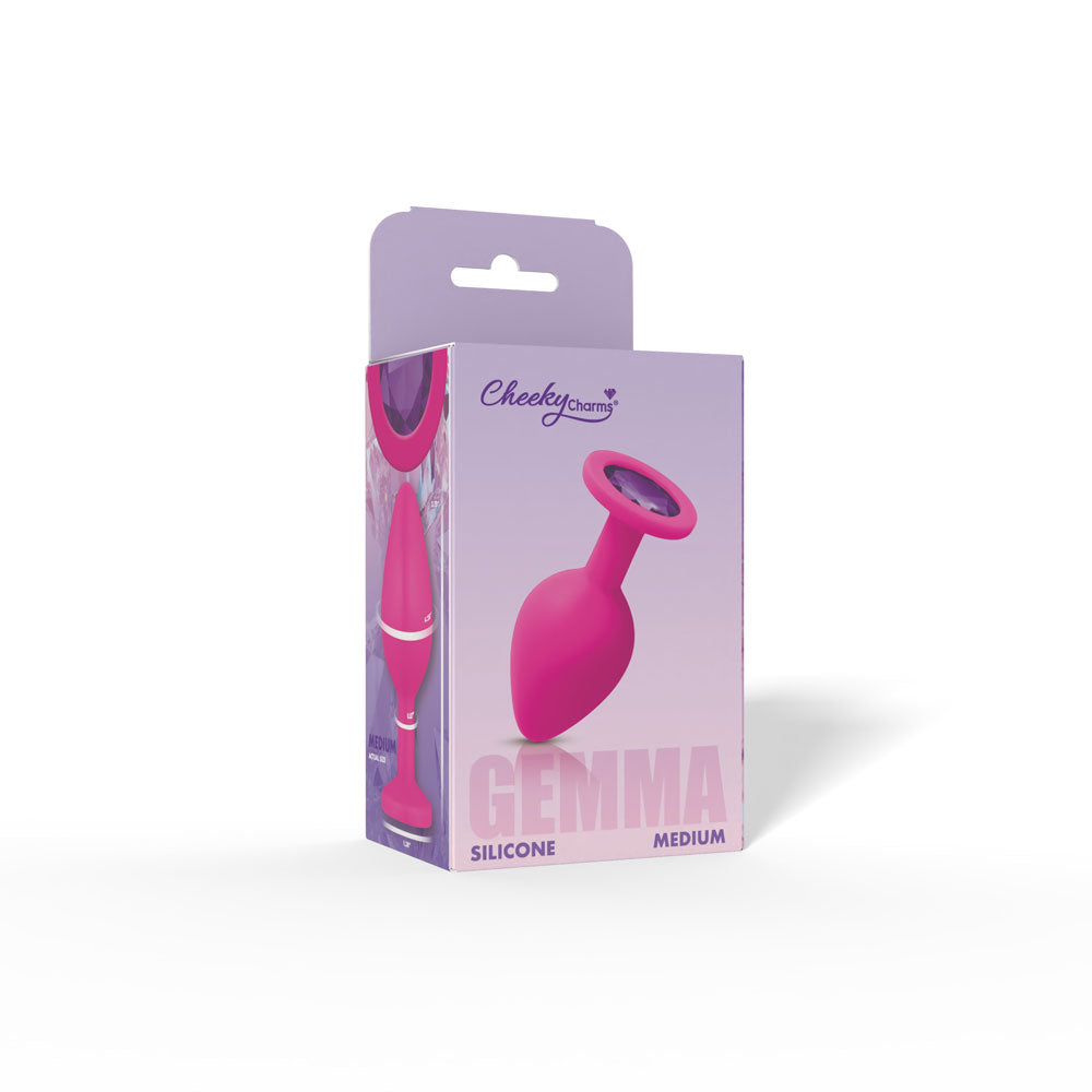 Gemma Purple Gem Pink Silicone Plug - Medium