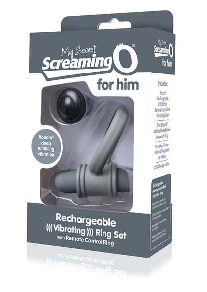My Secret  Bullet and Ring for Him - Grey