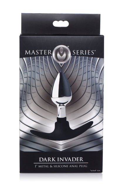 Dark Invader Metal and Silicone Anal Plug - Small