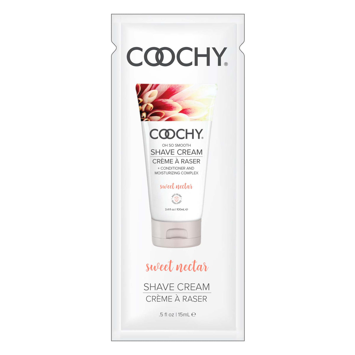 Coochy Shave Cream - Sweet Nectar - 15 ml Foils 24 Count Display