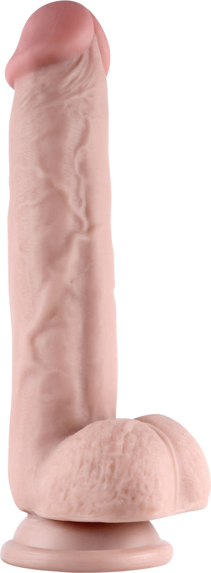 Get Lucky Real Skin 9" Dual Layer Dildo Beige