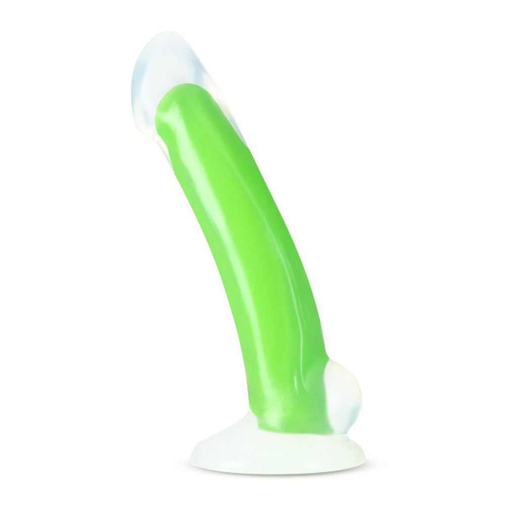 Neo Elite - Glow in the Dark - Omnia - 7 Inch  Silicone Dual Density Dildo - Neon Green