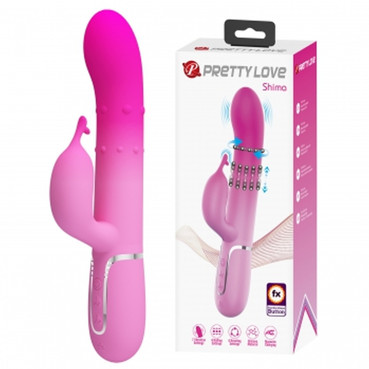 Pretty Love Shima Vertical & Horizontal Beads Rabbit Pink