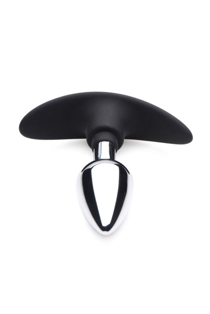 Dark Invader Metal and Silicone Anal Plug - Small