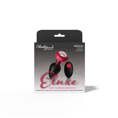 Eluxe Vibrating Clr Gem Rbyombre Plug Md With Remote