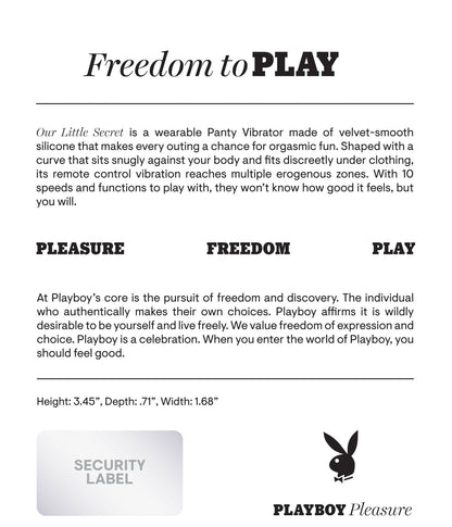 Playboy Pleasure - Our Little Secret - Vibrator - Dark Purple