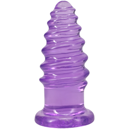 Crystal Jellies - Anal Twist - 6 Inch Purple