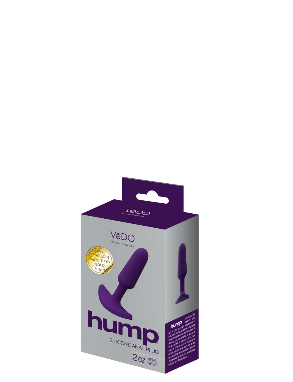 Hump Silicone Anal Plug - Purple