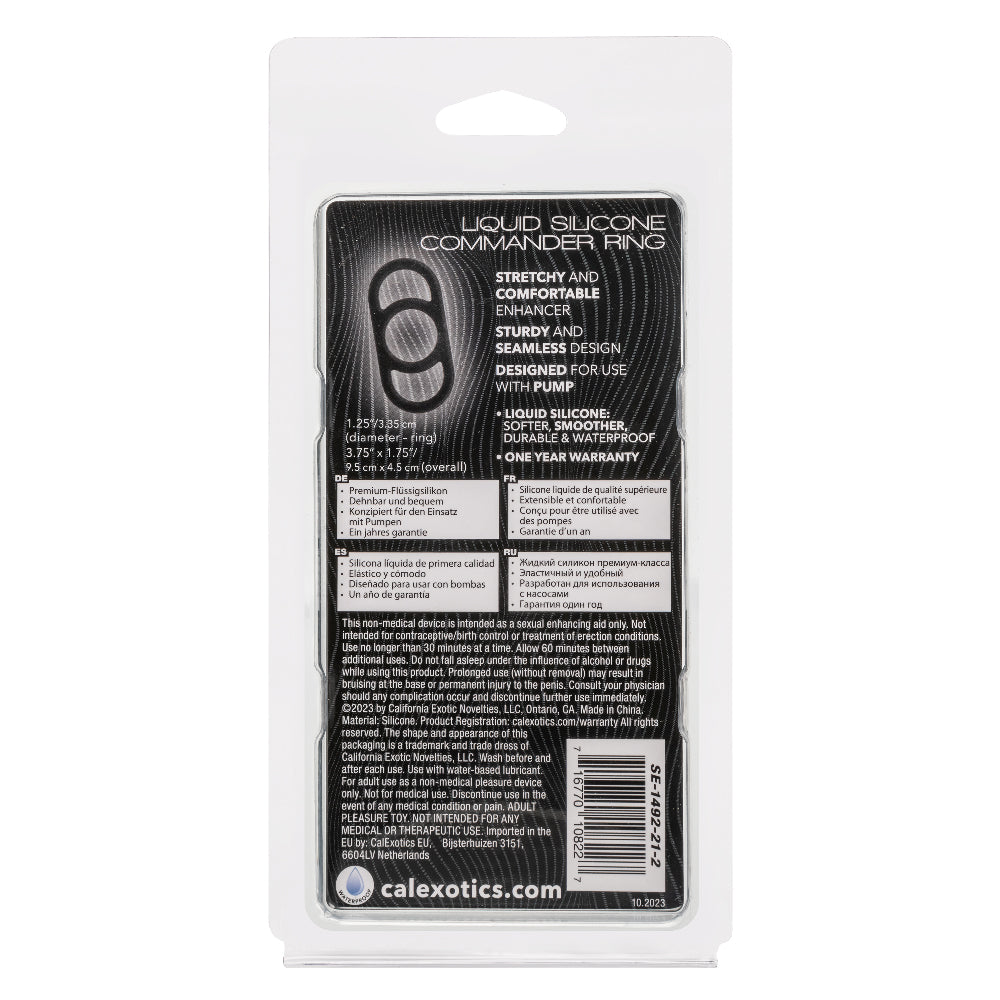 Alpha Liquid Silicone Commander Ring - Black