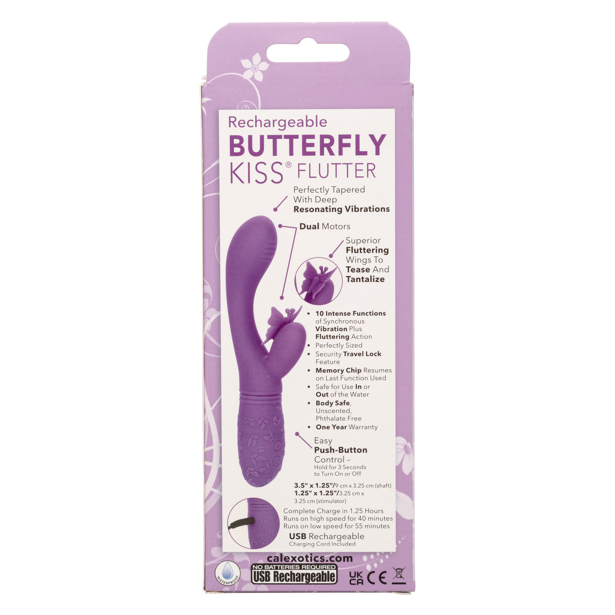 Rechargeable Butterfly Kiss Flutter - Purple