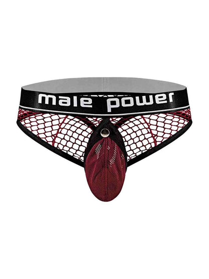 Cock Pit Nte Cock Ring Thong - L/ XL - Burgundy