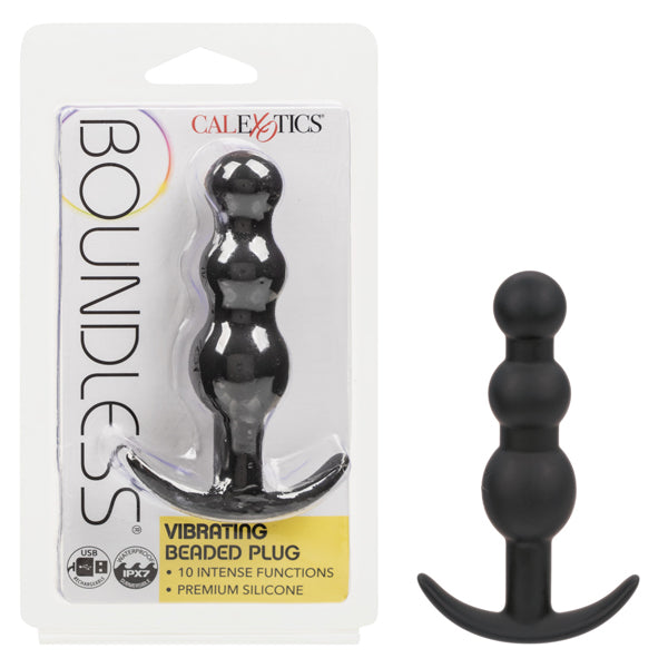 Boundless Vibrating Beaded Plug Rechargeable - Black