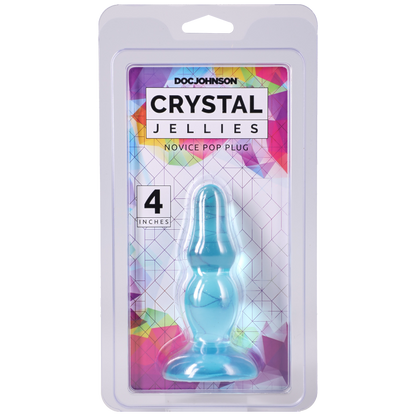 Crystal Jellies - Novice Pop Plug - 4 Inch Teal