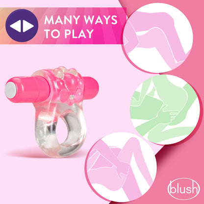Play With Me  Teaser Vibrating C-Ring  Pink