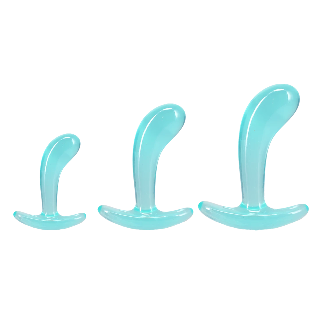 Crystal Jellies - Curved Anal Trainer Set Teal