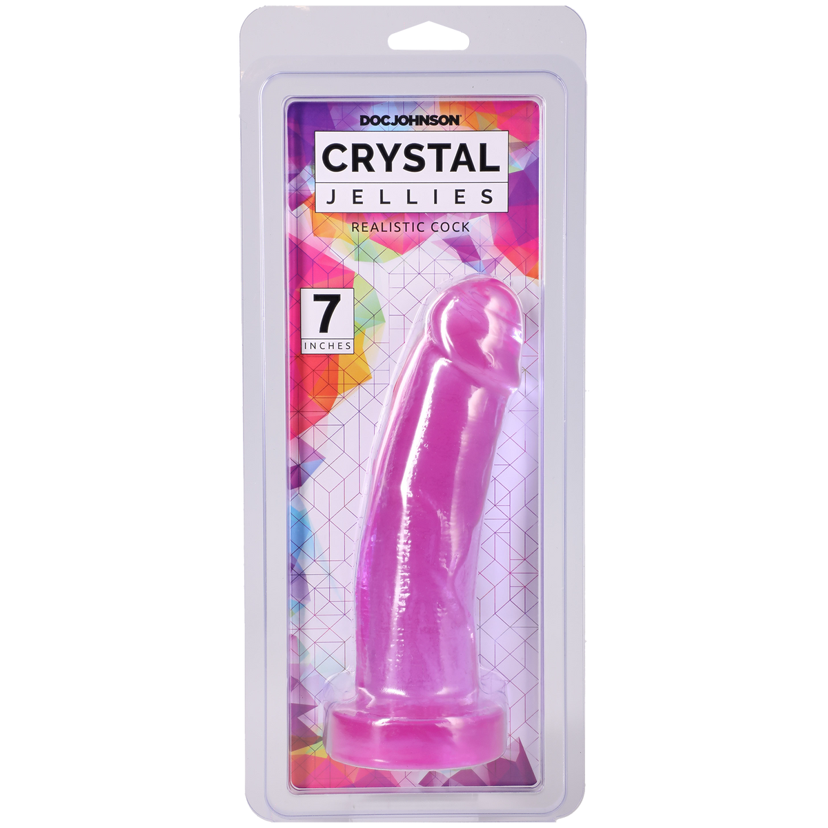 Crystal Jellies - Realistic Cock - 7 Inch Purple