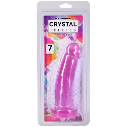 Crystal Jellies - Realistic Cock - 7 Inch Purple