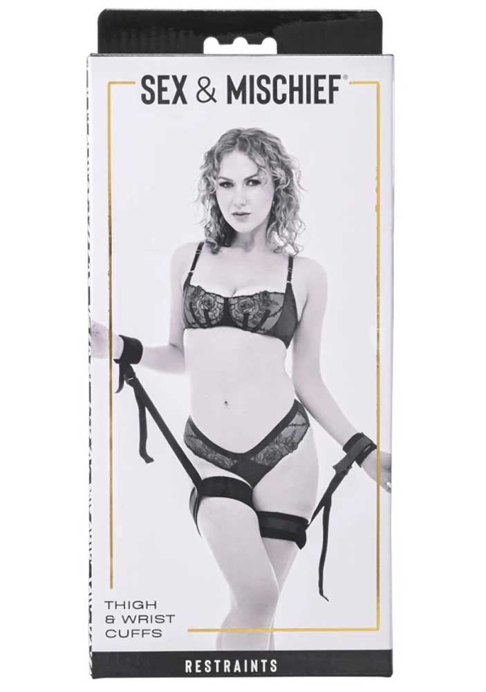 Thigh and Wrist Cuffs - Black