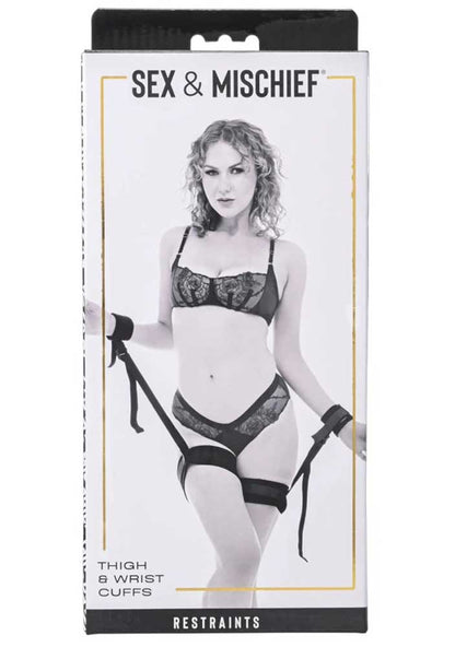 Thigh and Wrist Cuffs - Black