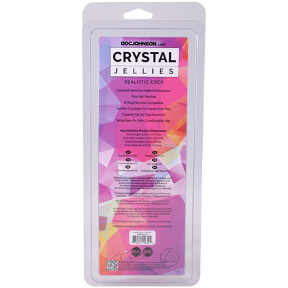 Crystal Jellies - Realistic Cock - 7 Inch Pink