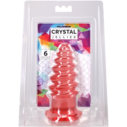 Crystal Jellies - Anal Twist - 6 Inch Pink