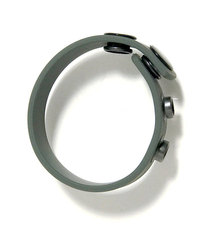 Boneyard Silicone Cock Strap 3-Snap Ring - Gray