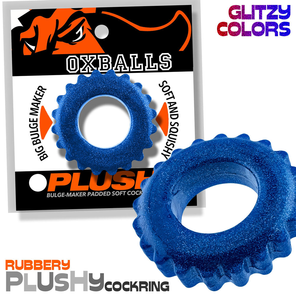 Plushy Single Ring - Blue Fire
