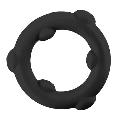 Spinner Single Silicone Ring - Black Silicone