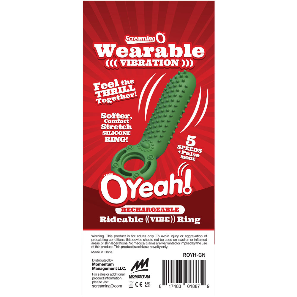Rechargeable O Yeah Silicone - Green