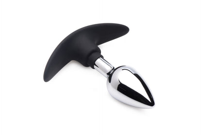 Dark Invader Metal and Silicone Anal Plug - Small