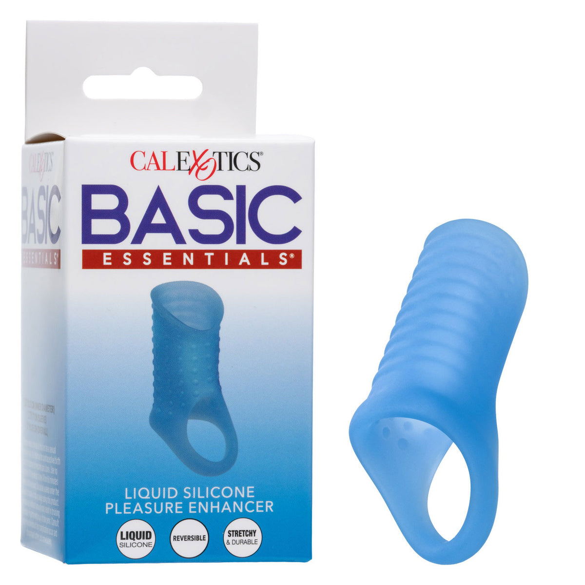 Basic Essentials Liquid Silicone Pleasure Enhance - Blue