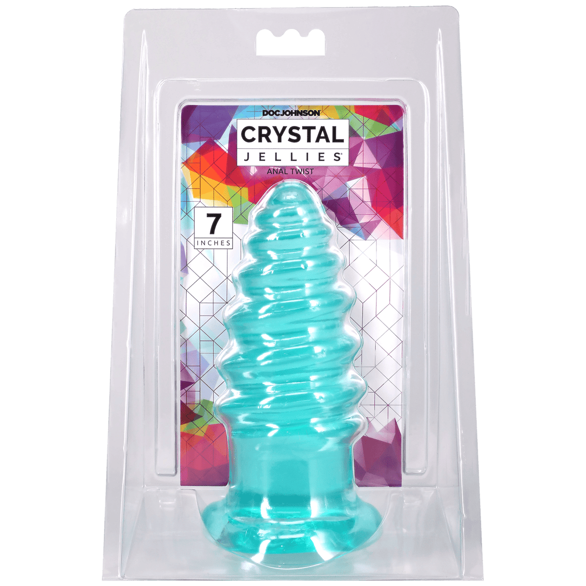 Crystal Jellies - Anal Twist - 7 Inch Teal - Vegas Back Room