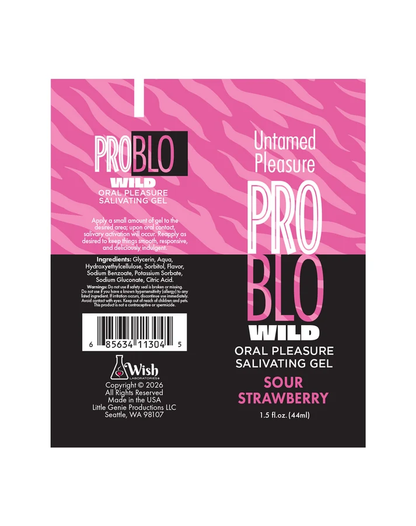 Problo Wild, Oral Pleasure Salivating Gel, Sour Strawberry 1.5oz